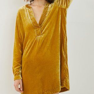 Anthropologie Crushed Velvet Dress